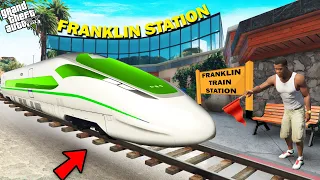 GTA 5 : Franklin Made A Bullet Train Station In Front Of His House.. (GTA 5 Mods)