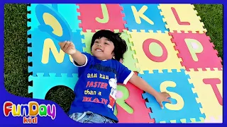 Alphabet Song | ABC MAT | Pretend Play finding Letters with Urvi and Apu - FunDay Kid