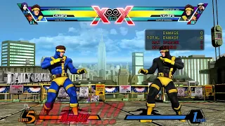 UMVC 3 Palette Swap - Cyclops Character Break Down (Normals, Special Moves, Supers, And Bnb Combos)