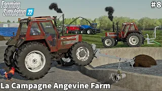 Agitation & Spreading Slurry, Picking up Grass│La Campagne Angevine│FS 22│Timelapse#8