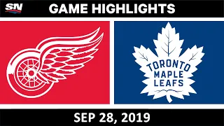 NHL Preseason Highlights | Red Wings vs. Maple Leafs, Sep. 28, 2019