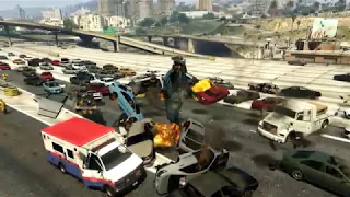 GTA 5 NPC Explosion Highway