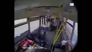 this is what happen when bus sudden brake