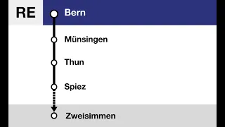 BLS Ansagen » R/RE Bern — Zweisimmen (2022) | Lötschberger | SLBahnen