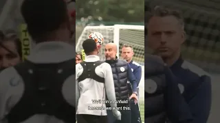 Guardiola's motivational speech to his players on Manchester City's path to win the Premier League.