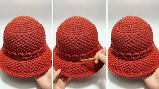 Beautiful Crochet Hat 😍🤩 Awesome Freesia Flower Crochet Fisherman Hat Tutorial