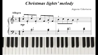 Christmas lights melody - Piano Tutorial - Yamaha DGX-670