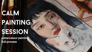 paint with me ✿ full watercolour painting process