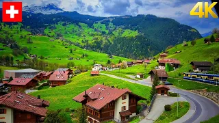 Breathtaking train journey in Switzerland - Grindelwald to Lauterbrunnen 4K - Berner Oberland