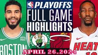 Boston Celtics vs Miami Heat Full Game Highlights | April 26, 2024 | NBA Play off