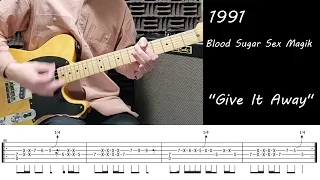 (TAB)  #6 "Give It Away" Red Hot Chili Peppers - Guitar Riff - John Frusciante - Fender Telecaster