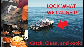 Maine lobster fishing - Maine Halibut fishing - Catch, Clean, Cook! - Maine salt water fishing #14