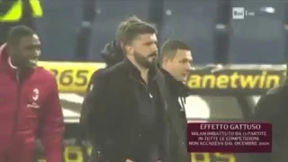 Gatusso reaction after ac milan goes to the final VS LAZIO