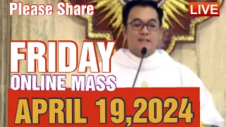 QUIAPO CHURCH LIVE MASS TODAY FRIDAY REV FR DOUGLAS BADONG APRIL19,2024