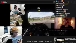 xQc reacts to Pewdiepie watching X's Driving