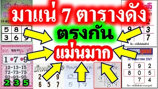 【 เลขตาราง 7 สำนัก 】#ศาลาพักใจ #เดลินิวส์ #แอดแพนแพน #เลขเด่นตรงกัน 7 สำนักดัง 16/5/67