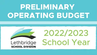 Preliminary budget video presentation for 2022/2023