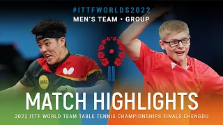 Highlights | Dang Qiu (GER) vs Felix Lebrun (FRA) | MT Grps | #ITTFWorlds2022
