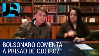 Presidente Bolsonaro comenta a prisão de Fabrício Queiroz