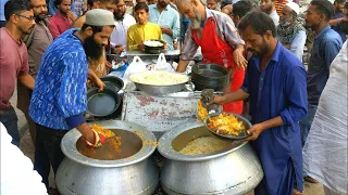 Crazy Rush on Karachi JUMMA BIRYANI | Masala Beef Degi Biryani | Pakistan Street Food THALI BIRYANI