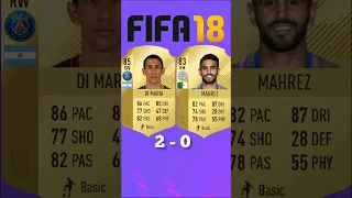 DI MARIA VS MAHREZ FIFA COMPARISON 🇦🇷🇩🇿 #football #fifa23 #fifa #shorts