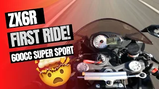 First Ride on Kawasaki Ninja ZX6R 600cc Super Sport Bike | Beginner Rider Experience