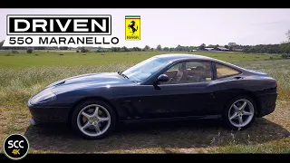 FERRARI 550 MARANELLO 1998 | 4K | Test drive in top gear with V12 engine sound - SCC TV