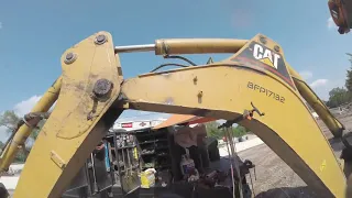 Cat back hoe side crack