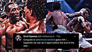 Celebrities React To Terrence Crawford Beating Errol Spence Jr 👑👑👑