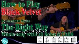 How To Play Black Velvet On Guitar