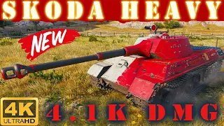 ✔️ ŠKODA T 45 WoT ◼️ New Skoda Heavy • 4.1K Damage ◼️ WoT Replays gameplay