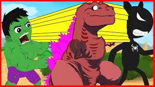 Team Godzilla vs CARTOON CAT - Siren Head - Godzilla Cartoon Compilation - Coffin Dance Meme Cover