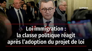 Loi immigration : la classe politique réagit après l’adoption du projet de loi