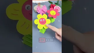 Easy diy flower crafts for kids with paper | #shorts #viral