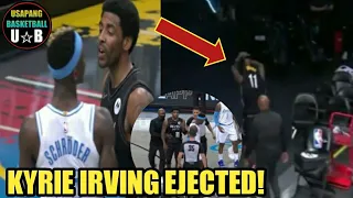 KYRIE IRVING FIGHTS DENNIS SCHRODER AND TAUNTING THE REF! AND HE GOT EJECTED!