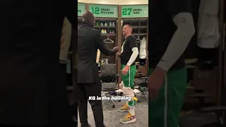 KG brought that energy to the Celtics locker room today 👏😂 #shorts