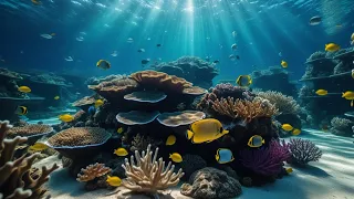 3 HOURS Beautiful Underwater Sea Life | Underwater Peaceful Sounds For Sleep, Studying or Relaxation