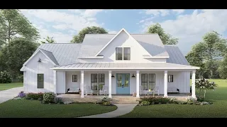 MODERN FARMHOUSE PLAN 4534-00044 WITH INTERIOR