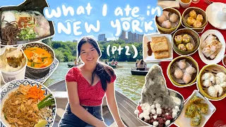 WHAT I EAT IN A WEEK IN NEW YORK pt. 2  🍕 (NY pizza, magnolia bakery, china town dim sum, bagels)