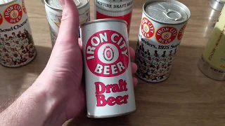 Drinking old vintage beer can from the 1960s Coors