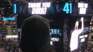 Spurs Tribute to Dallas Mavericks Dirk Nowitzki