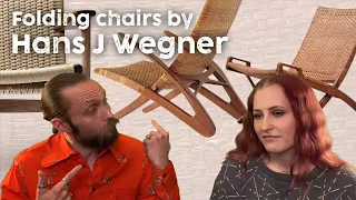 The Danish designer Hans J Wegner and his folding chairs
