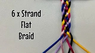 How to make a Six Strand Flat Braid - 6 strand plait