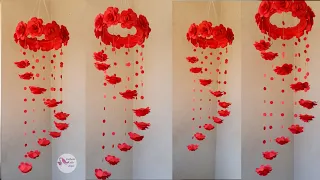 Wind chime tutorial/ DIY Wall decor/ Rose windchime/ Paper rose wallhanging/ Home decor /Paper craft