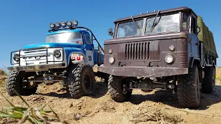 ЗИЛ 650 сил ПРОТИВ ШИШИГИ ! ... Scale RC GAZ66 and ZIL 650 hp