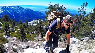 Hiking Mt Baldy in the Snow, Old Mt Baldy Trail, California 1920 x 1080 H.264