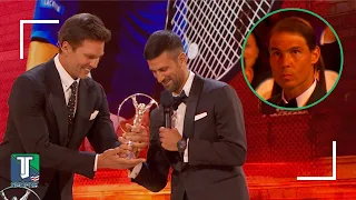 Rafa Nadal's ANGER upon seeing Tom Brady GIVING Novak Djokovic the Laureus ATHLETE of the YEAR AWARD