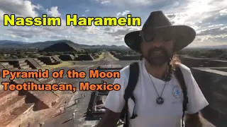 Nassim Haramein on top of the Pyramid of the Moon at Teotihuacan, Mexico