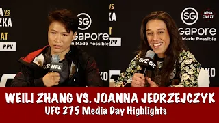 UFC 275: Weili Zhang vs. Joanna Jedrzejczyk Media Day Highlights