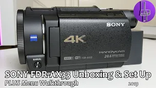 Sony FDR-AX33 Unboxing & Set Up! (UK 2020)